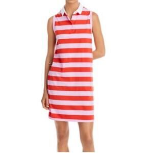 Striped Sleeveless Polo Dress